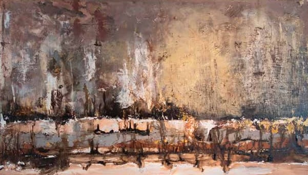Horizonte, técnica mixta